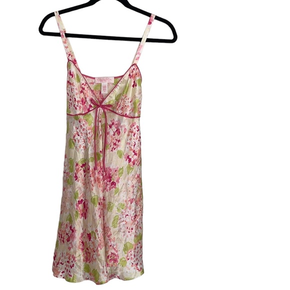 Vintage Oscar de la Renta floral silky satin slip dress Y2K